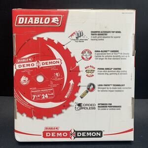 Diablo Demon 7-1/4 Inch 24T Framing Demo Saw Blade Carbide D0724DVPX 20 Pack. RC